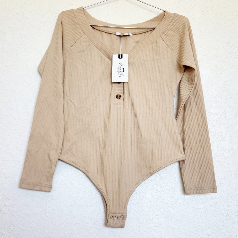 ReoRia Long Sleeve Ribbed Bodysuit